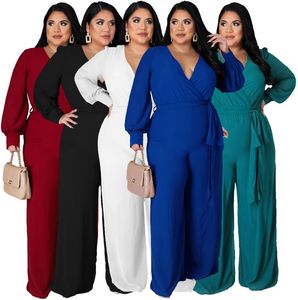 <span class=keywords><strong>Tuta</strong></span> da <span class=keywords><strong>Donna</strong></span> Oversize Stile Europeo e Americano, Ampia e Dritta, Tinta Unita con Cintura - Product Image 6