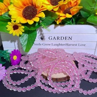 Vente en gros de bracelets en quartz rose naturel de taille mixte, perles roses rondes, chaîne de pierres précieuses, artisanat en cristal pour bijoux et décoration