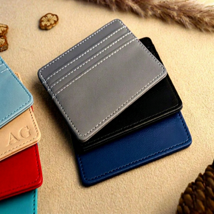 กระเป๋าสตางค์หนัง PU แฟชั่นแบบสั้น  บุซาติน ป้องกัน RFID  แบบเปิดปิดเรียบง่าย  รับทำโลโก้ตามสั่ง  สำหรับทุกเพศ - Product Image 1