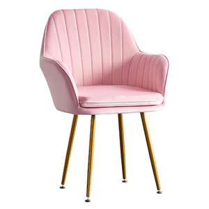 Chaise de salle à manger en velours de luxe, portable et écologique, pour la maison, le bureau et l'hôtel, design minimaliste moderne - Product Image 1