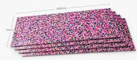 Feuille de celluloid multicolore Confetti, motif moucheté rose, bleu, jaune vif, film brillant pour accessoires de mode capillaires