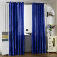 Rideau de luxe en satin de polyester à passe-tringle, résistant aux plis, lavable en machine, panneau uni pour salon et chambre à coucher