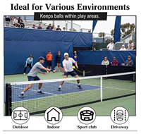 Barrière de tennis pliable en Oxford pour pickleballs, sur mesure, stable et durable, taille 5'*2.4', équipement de court