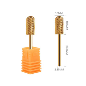 Foret à ongles en carbure de tungstène doré à tête lisse de 3/32 pouces pour l'élimination du gel acrylique - Product Image 5