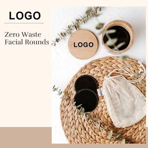 Tampons démaquillants réutilisables avec logo personnalisé, écologiques, avec sac et support en bambou pour tous les types de peau, lingettes démaquillantes - Product Image 5