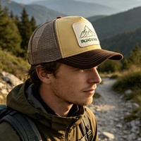 Gorra Trucker Vintage al por Mayor con Parche Personalizado, Visera Bicolor en Contraste, Malla Trasera, Ajustable con Cierre a Presión, Unisex