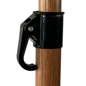 2M UV 50 + 180G 폴리에스터 오렌지 파라솔 우산 야외 우드 그레인 비치 우산 프레임 20CM 술 - Product Image 6