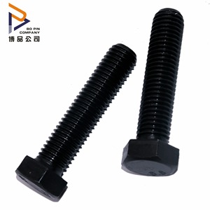 Vis hexagonales haute résistance Bo Pin Company M5 M64 Grade 8.8 noircies GBT 5783 pour fixation en construction - Product Image 2