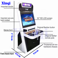 Vente flash : Machine d'arcade de combat rétro Tekken 7 de 32 pouces, à pièces, pour jeux vidéo d'intérieur