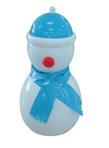 Bonhomme de neige gonflable de 1,20 m avec écharpe bleue, décoration extérieure lumineuse à LED pour fête d'<span class=keywords><strong>hiver</strong></span> - Product Image 2