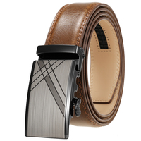 Ceinture en cuir pour homme LY36-24938-1, vente en gros d'usine, ceinture en cuir de vachette à double couche avec boucle automatique
