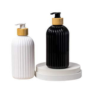 Nouveau 500ml PET Presse Pompe Lotion Shampooing Bouteille Rayée Bouteille Grande Capacité Shampooing Bouteille En Plastique - Product Image 2