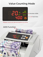 Compteur de billets Huaen H-A16 pour devises britanniques, avec détection UV/IR/DD, 1200 pièces/min, modes de valorisation et de regroupement pour les commerces