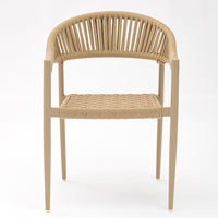 Ensemble de chaises de salle à manger d'extérieur portables en aluminium moderne de luxe pour jardin, plage, bord de piscine, parc, hôtel et villa