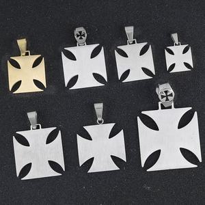 สร้อยคอจี้รูปกางเขนเคลือบสีสไตล์วินเทจ ทำจากสแตนเลส 316L และไทเทเนียม สำหรับผู้ชาย เครื่องประดับแฟชั่น - Product Image 4