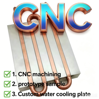 Plaque de refroidissement en cuivre pour onduleur solaire thermoélectrique, usinée sur commande par CNC, et plaque de refroidissement en aluminium pour CPU, pour batterie au lithium