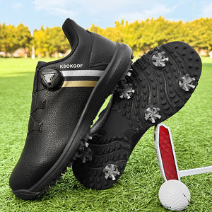Zapatos de Golf de Microfibra de Cuero Impermeables y Antideslizantes con Excelente Amortiguación de Larga Duración, Personalizados de Fábrica OEM para Hombre - Product Image 6