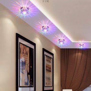 JYLIGHTING Lámpara de Techo de Cristal y Metal Moderna con Certificación CE para Sala de Estar Dormitorio Hotel 3W Luz Cálida 10*<span class=keywords><strong>3</strong></span>,5 CM Decorativa Empotrada - Product Image 2