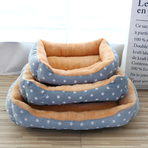 Ventes en gros de lits pour chiens et chats en peluche imprimés personnalisés, anti-anxiété, carrés - Product Image 2