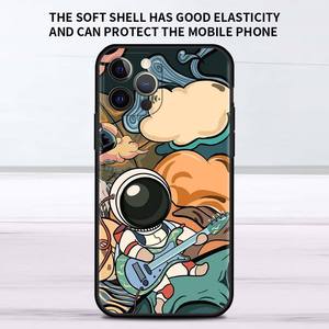 Cover Posteriore Morbida in TPU per iPhone 11 12 13 14 15 Pro <span class=keywords><strong>Max</strong></span> Plus con Simpatico Disegno di Astronauti sulla Luna - Product Image 5