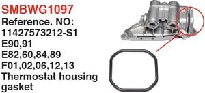 Nueva junta de carcasa de termostato 11427573212-S1 SMBWG1097 para pieza de motor E90 91 E82 60 84 89 F01 02 06 12 13 316D/730D - Product Image 6
