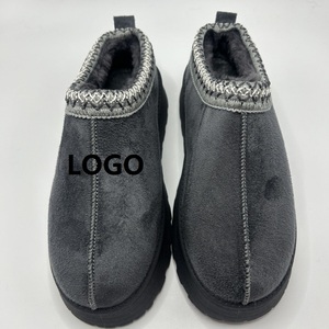 Bottes Ug en cuir véritable personnalisables pour femmes, bout rond, hiver, chaudes, à enfiler, laides, laine d'Australie, peau de mouton, vente en gros - Product Image 3