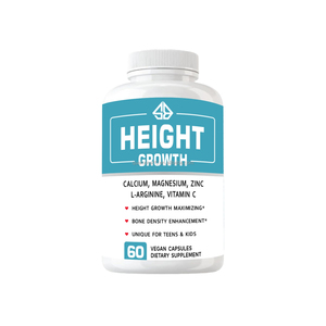 Cápsulas de Suplemento Dietético OEM Growth Height con L-Arginina, Calcio, Zinc y Vitamina D3 para Adultos, Mejora la Densidad Ósea y el Soporte Articular, 60 Cápsulas - Product Image 1