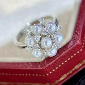 10587 Accessoires de perles DIY, anneau en argent S925, support vide avec design givré, perles de 8 à 12 mm pour la décoration de bijoux - Product Image 2
