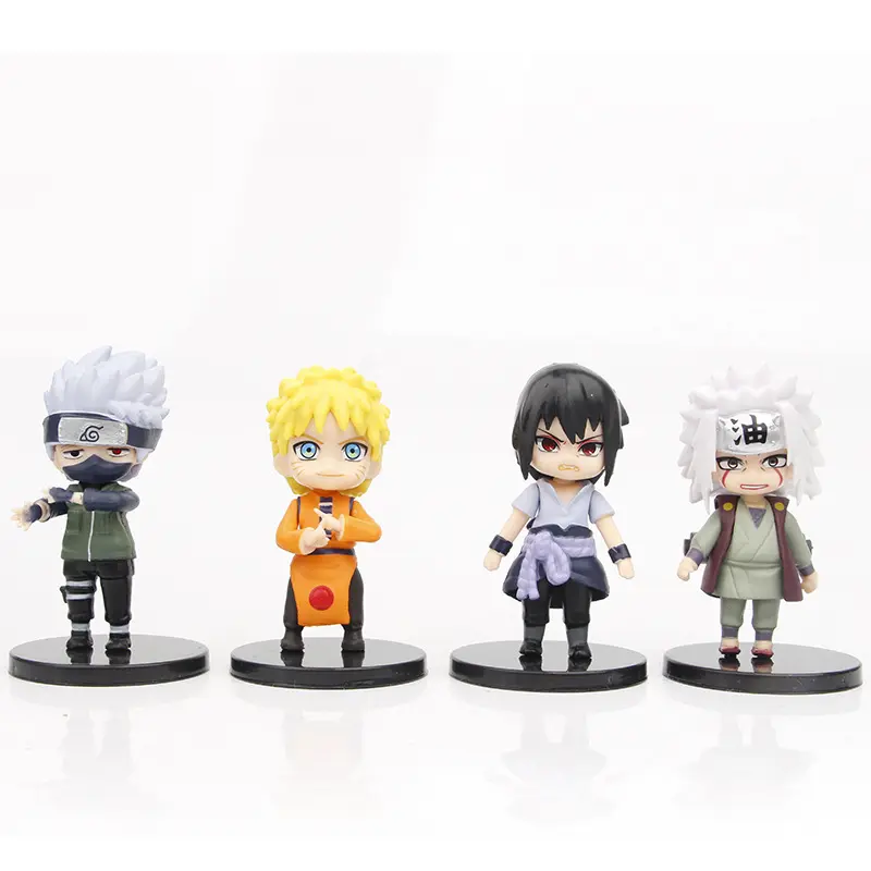 Venda quente 12 Narutoo figura Narutoo Kakashi Sasuke Narutoo Hinata Anime Menino Ninja Gacha Ornamento Máquina Brinquedo