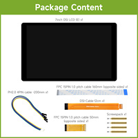 Écran tactile capacitif LCD (E) Waveshare de 7 pouces pour Pi, 1280x800 IPS, verre trempé à liaison optique, DSI 10 points C758