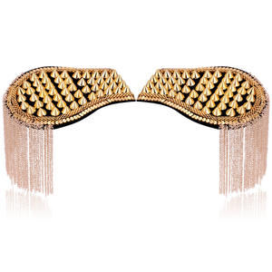 Venta al por mayor hombro charreteras borla enlace cadena Punk remaches flecos Charretera hombro insignia escenario vestido uniforme Accesorios - Product Image 6