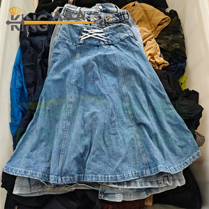 Faldas vaqueras largas <span class=keywords><strong>vintage</strong></span> <span class=keywords><strong>al</strong></span> por mayor, faldas de mezclilla, <span class=keywords><strong>ropa</strong></span> de segunda mano, vestidos casuales de mezclilla, pacas de <span class=keywords><strong>ropa</strong></span> usada para mujer - Product Image 3