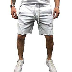 Shorts de course pour hommes en coton <span class=keywords><strong>bleu</strong></span> à séchage rapide, style décontracté, motif décoratif, football, tennis, exercice, sports d'été - Product Image 1