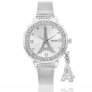 Nouveauté, vente flash, montre-bracelet à quartz pour femme, fille, avec bracelet en maille, tour Eiffel de <span class=keywords><strong>Paris</strong></span>, Relogio Feminino Relojes, cadeau - Product Image 3