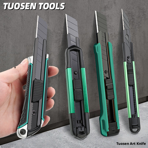 มีดอเนกประสงค์เหล็กดามัสกัสคาร์บอนสูงแบบ OEM ที่ปรับแต่งได้ พร้อมใบมีดแบบ Snap-Off ที่สามารถพับเก็บได้ สำหรับพกพาในชีวิตประจำวัน - Product Image 2