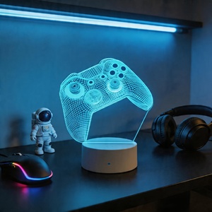 Promotion Game logo 3D Illusion Decorative <b>Lights</b> Multi-control Led Lighting Game Room Decoration Pieces Night <b>Lights</b> - Product Image 6