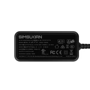 Fuente de alimentación de 12v 5a, adaptador de cargador de CA de Reino Unido, symsukian SK06T