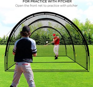 Personnalisé 22FT Portable Durable Pvc Hdpe Pp Noir Sleevelet Baseball Frappeur <span class=keywords><strong>Cage</strong></span> Net - Product Image 6