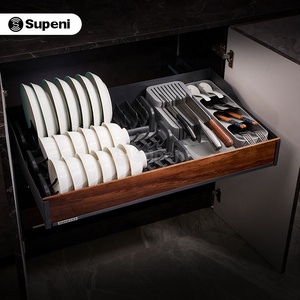 Cesta extraíble para gabinete <span class=keywords><strong>de</strong></span> cocina Supnei con cierre suave y estante para <span class=keywords><strong>platos</strong></span> - Product Image 6