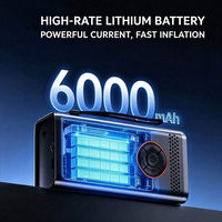 Compresseur d'air numérique 12V à cylindre unique, gonfleur de pneus sans fil portable pour voiture avec manomètre