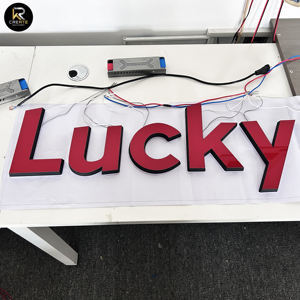 Offre Spéciale Premium 3D LED Enseigne Illuminée Avant Lit En Acier Inoxydable Acrylique Lettres Entreprise Décoration Murale Signalisation - Product Image 2