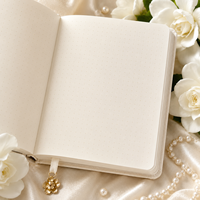 Carnet de notes LABON de luxe en cuir PU crème Gardenia Moon Journal, avec feuille d'or céleste, carreaux pointillés, personnalisable, vente en gros