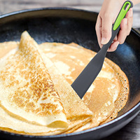 2pcs Silicone Mini Pelles de Cuisine Outils de Cuisine pour Frire Oeufs Steak Round Pancake Turner Spatules