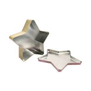 2023 vendita calda a forma di stella pentagono personalizzato barattolo di latta scatola di biscotti torta biscotto in metallo regalo di natale scatole di imballaggio al cioccolato - Product Image 6