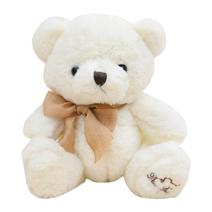 Orsacchiotto Classico con Papillon, Peluche Marrone e Bianco, Morbido <span class=keywords><strong>Orso</strong></span> <span class=keywords><strong>Seduto</strong></span>, Bambola Imbottita, Regalo per Bambini e Neonati, San Valentino, Compleanno - Product Image 6
