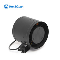 Ventilateur de gaine en ligne rond de 150 mm, moteur EC 100-240 V, boîtier en plastique à profil bas, contrôle de vitesse par potentiomètre PWM 0-10 V, aérateur de gaine