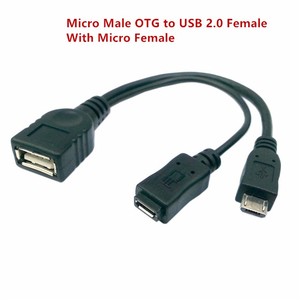 5Pin <strong>Mini</strong> <strong>USB</strong> OTG Cable <strong>Mini</strong> <strong>B</strong> Male to <strong>USB</strong> a Female Data Sync Cord + <strong>USB</strong> a Male Power Supply Lead Line for Mobile Phone Tablet - Product Image 4