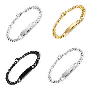 <span class=keywords><strong>Bracciali</strong></span> <span class=keywords><strong>Personalizzati</strong></span> in Acciaio Inox per Coppie, Braccialetti Regolabili alla Moda <span class=keywords><strong>con</strong></span> Incisione Curva di <span class=keywords><strong>Nome</strong></span> o Logo, Design Esclusivo - Product Image 1