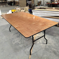 Mesa Plegable Portátil de Madera Moderna para Eventos de Hotel, Bodas y Banquetes al Aire Libre