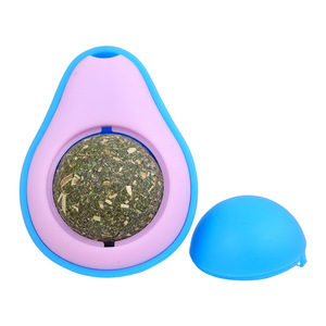 Felice può ruotare la palla di erba gatta stile pera che digrizza i denti puliti degli animali domestici che leccano i gatti - Product Image 4